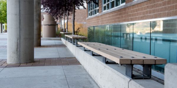 Wishbone Custom Skyline Wall Benches for Southern Okanagan Secondary School in Oliver BC